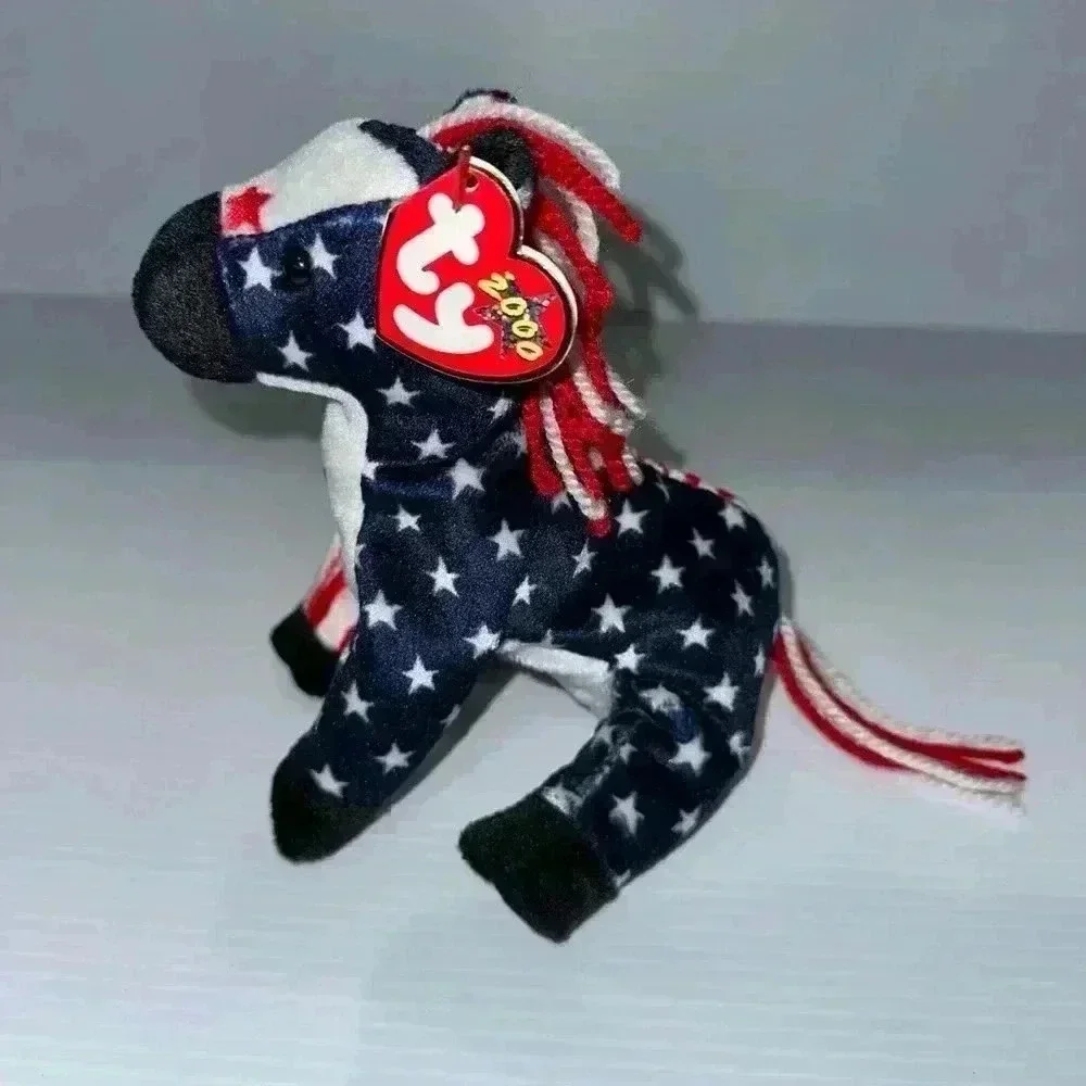 New!Lefty & Righty 2000 Ty Beanie Babies Original Tags Stars & Stripes Election! - Picture 8 of 16